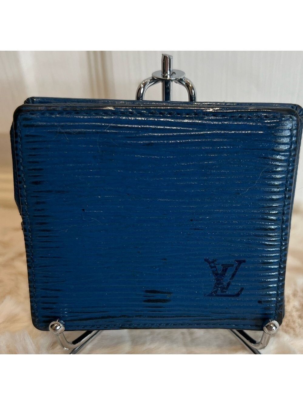 LOUIS VUITTON EPI LEATHER BLUE SNAP COIN POUCH